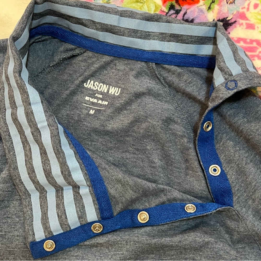 JASON WU EVA AIR unisex long sleeve pullover shirt top size small blue - Picture 6 of 7